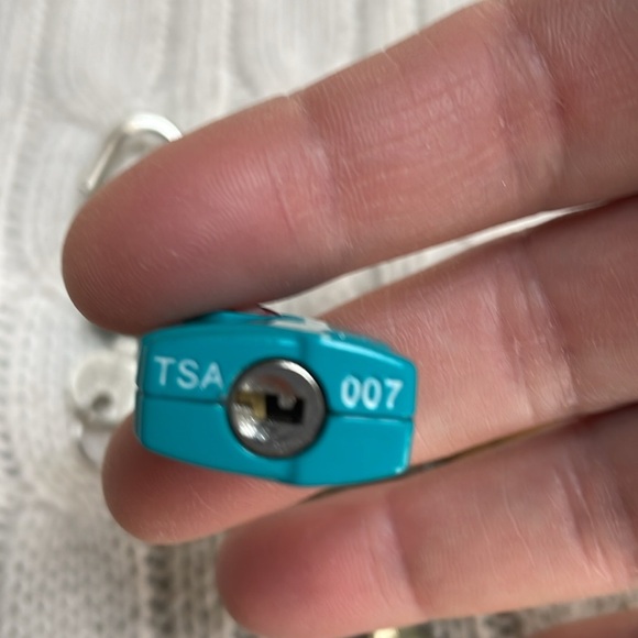 Luggage locks. Lot of 3. Blue locks opened by same key Metal TSA approved safety - Picture 4 of 5